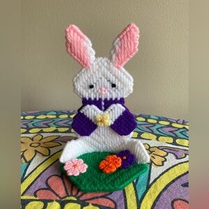 Canvas needlepoint Easter bunny